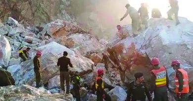 Marble mine collapsed in Pakistan