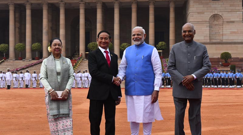 President of Myanmar U Win Myint visit the Taj today