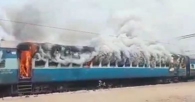 Fire at Moulali railway station