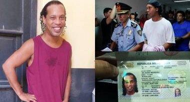 Ronaldinho's first image from jail.