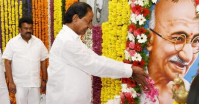 TS CM KCR pays tribute to Bapuji