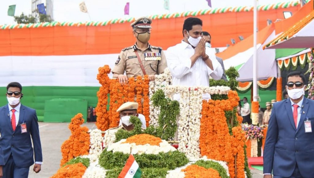 CM YS Jagan at the Independence Day celebrations